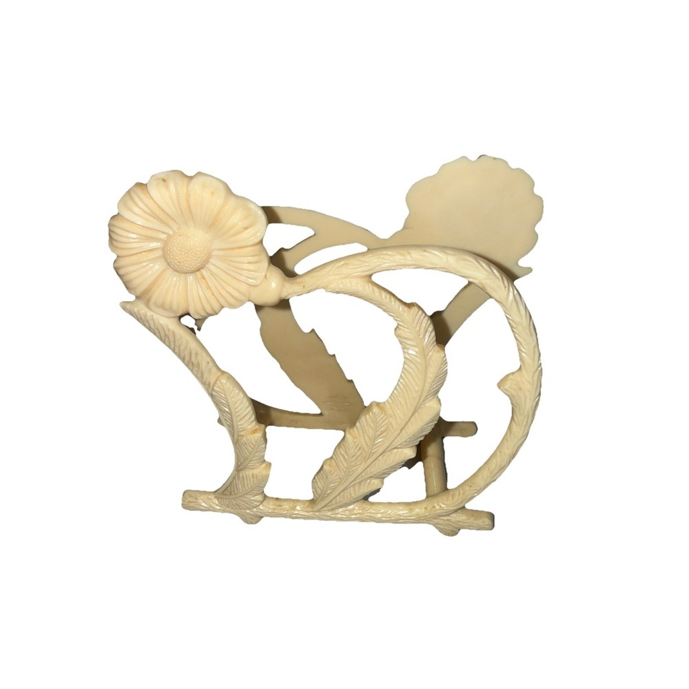 Vtg Retro Kitschy Lapin Brand Ivory‎ Daisy Plastic Napkin Holder Made USA #464